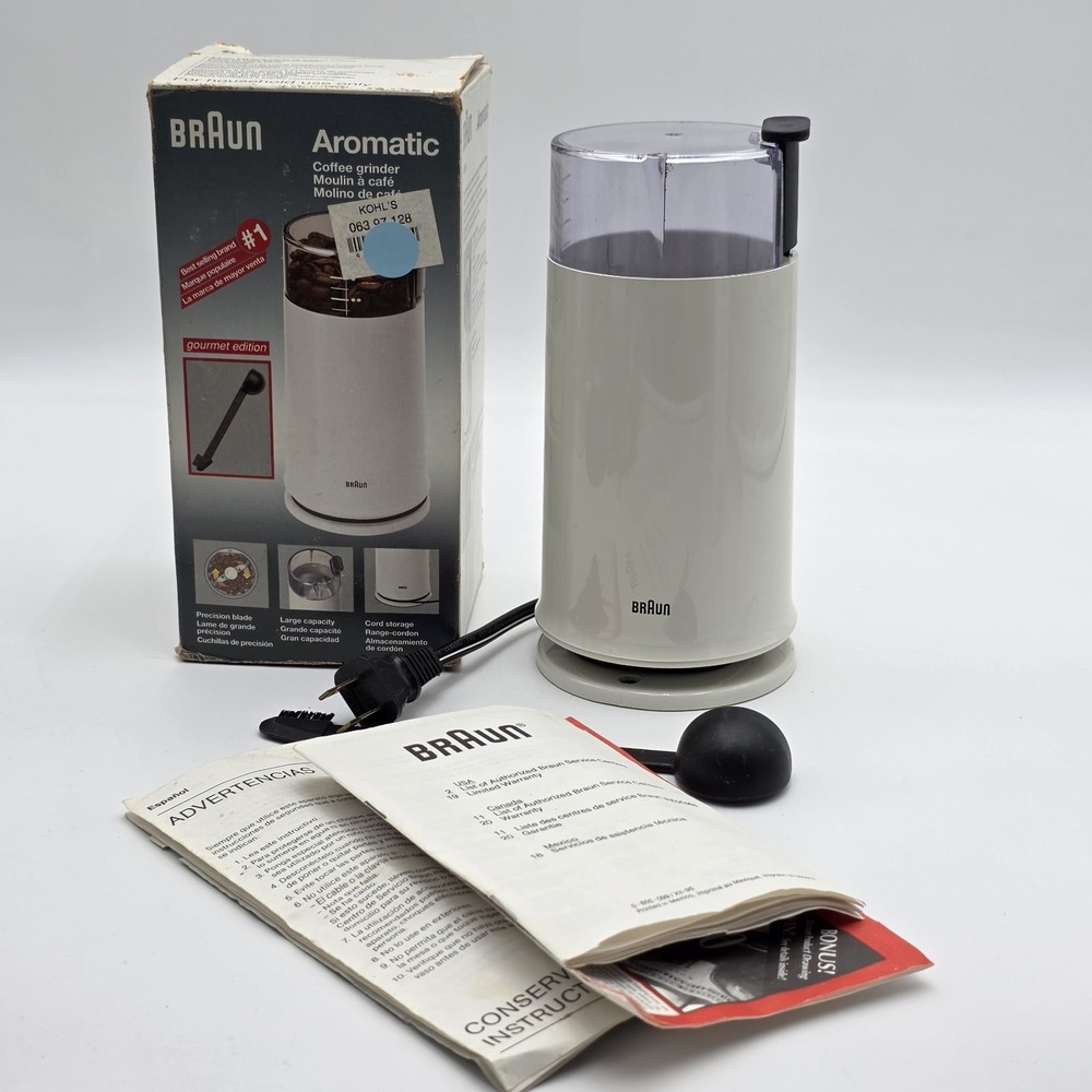 Braun Aromatic Coffee Grinder Gourmet Edition‎ KSM-4 2.5 oz
